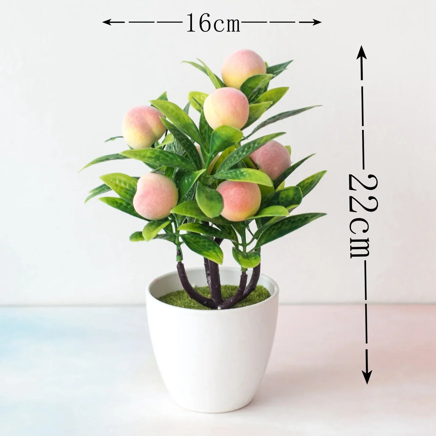 0407GG Artificial Plant Bonsai Plastic Small Tree Pot Fake Plant Flower Potted Ornaments for Home Room Table Garden Hotel Decoration