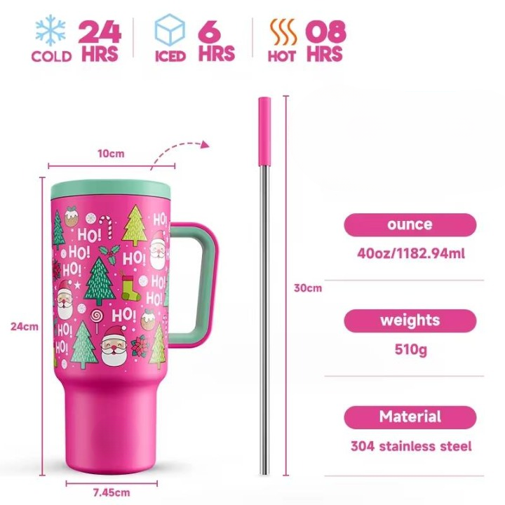 Christmas Theme Stainless Steel Water Bottle