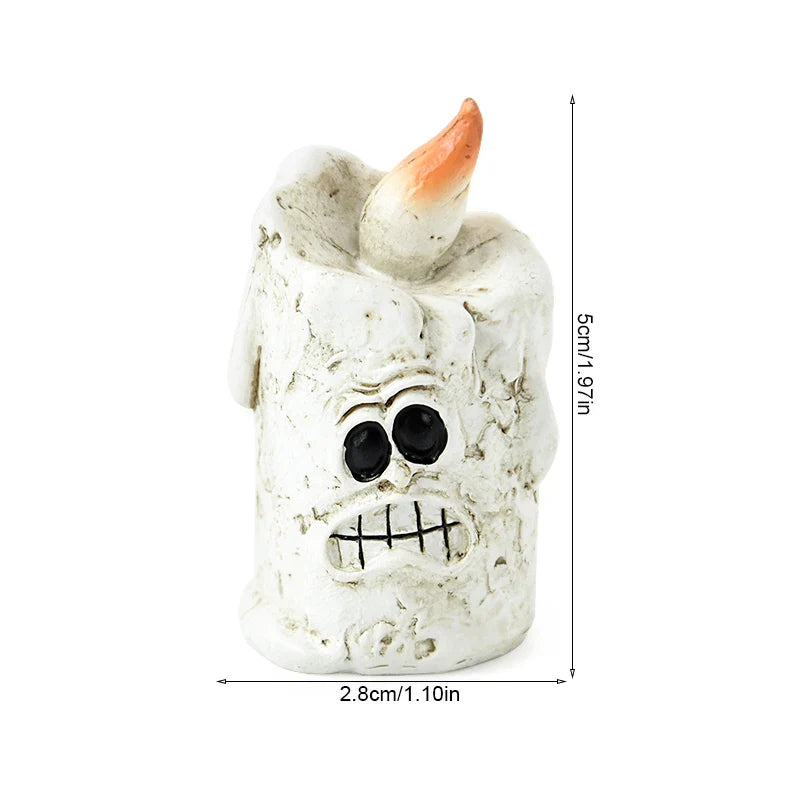 0709BA Halloween Resin Miniature Figurines Pumpkin Skeleton Mummy Skull Ornaments Horror Halloween Decorations Home Desk Accessories