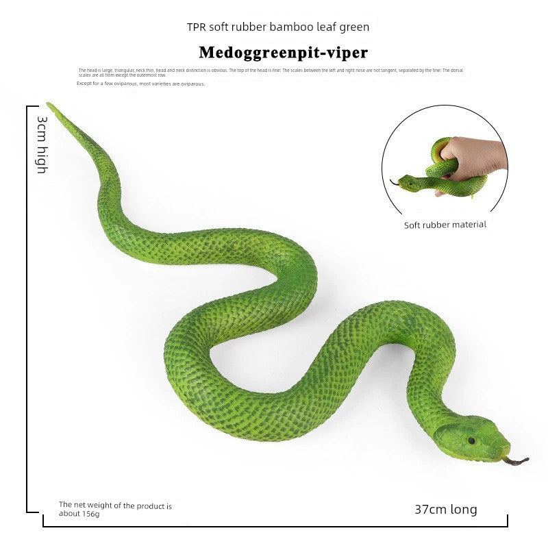 0709BA Artificial Animal Model Soft Glue Cobra Boa Rattlesnake Gold Boa Green Snake Halloween Trick Toy