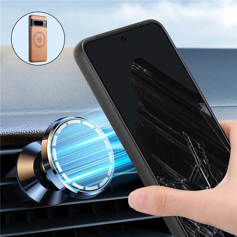 Versatile Magnetic Leather Wallet Case - Google