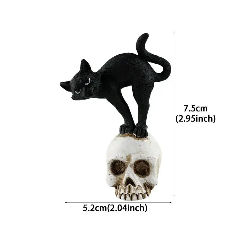 0709BA Resin Halloween Figurines Gothic Resin Desk Figurines Waterproof Decorative Sculptures Horror Tabletop Statue For Bookshelves