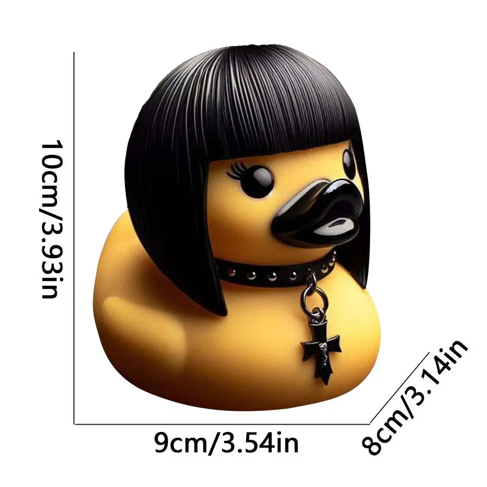 0907TA New Duck Statue Gothic Sculpture Punk Animal Figurine Resin Desk Decoration Collectible Figurines Satan Duck Tabletop Ornaments