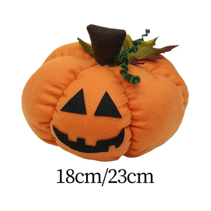 0709BA Halloween Pumpkin Ornament Home Decor Fall Harvest Thanksgiving Evil Pumpkins Statue Desk Collectibles Fall Simulated Pumpkin