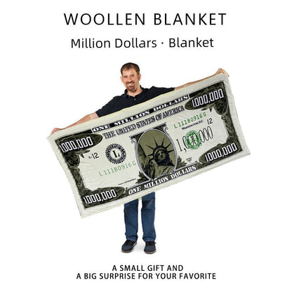 0407BA Birthday Gift Graduation Boys and Girls Creative Funny Sand Carving Funny Strange Gadgets Millions of Dollars Blanket