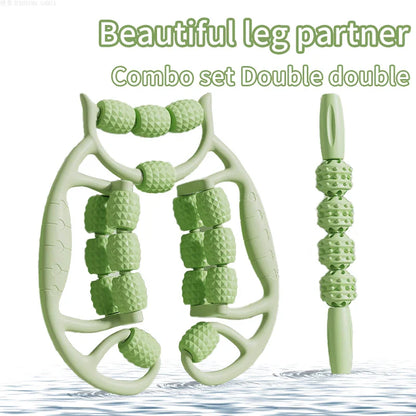 Leg Massager Roller Ring Leg Clamp Massage Roller Stick Suitable for Leg and Arm Muscle Relaxation Yoga Bodybuilding Equipment