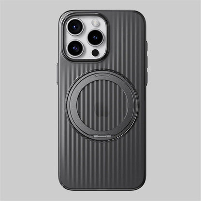Ridged Stripes Magnetic Ring Stand Case - iPhone