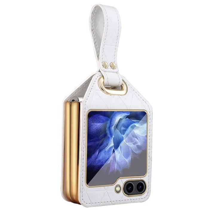 Wristband Rhombus Leather Case - Samsung