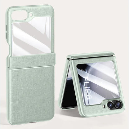 Galaxy Z Flip Series Refined Basics Luxe Leather Case