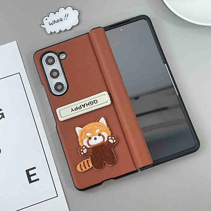 Cuddly Companion Leather Flip Case - Samsung