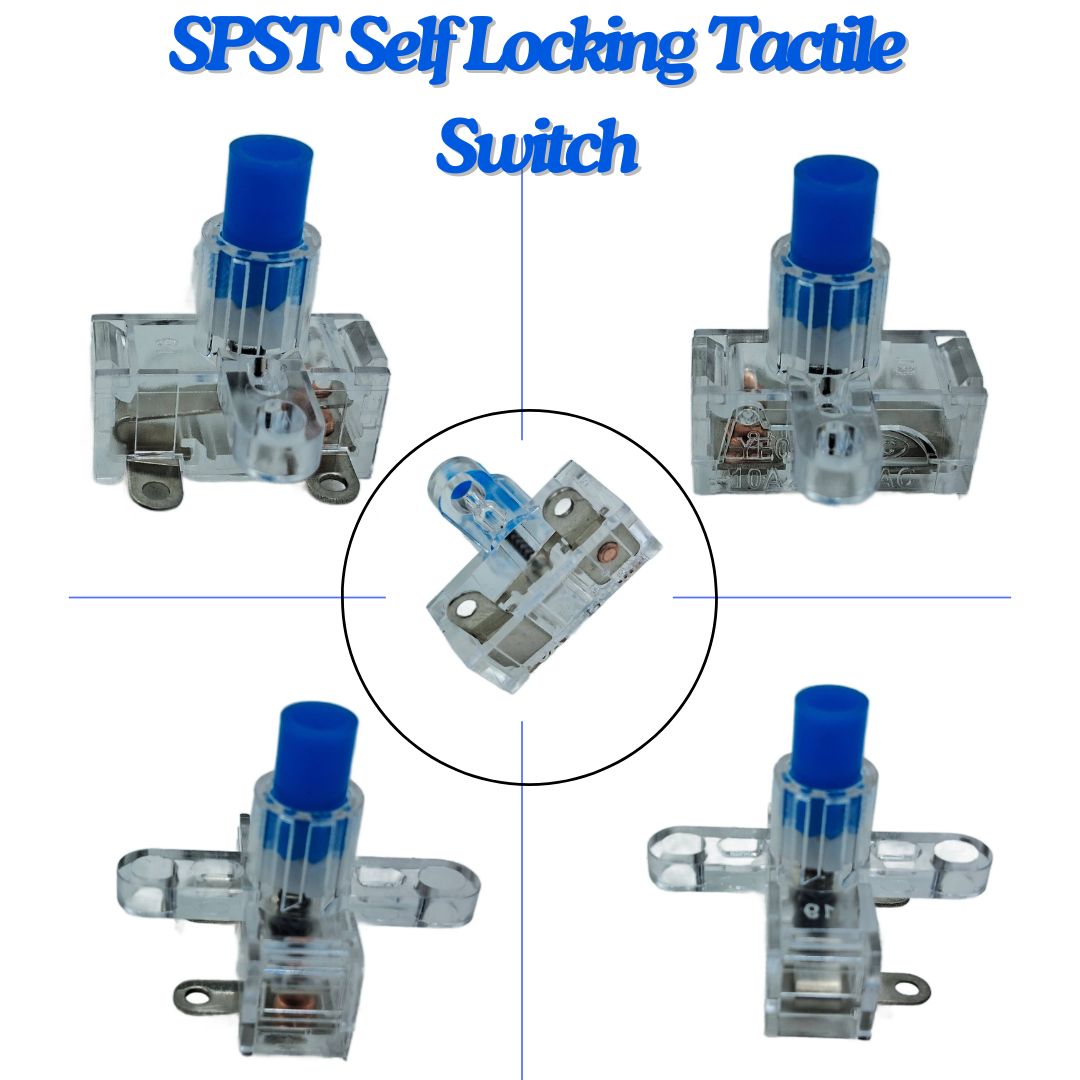 Aeroplane Switch 10A 250V SPST Self Locking Tactile Switch