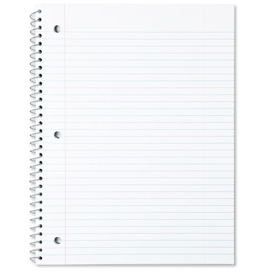 1 Subject Spiral Bound Notebook Wide Ruled 70 Sheets( 1 Case=50Pcs) 1.33$/PC