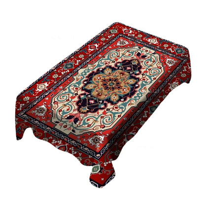 0907BA Persian Style Tribal Nation Floral Indiana Mandala Abstract Modern Turkish Art Tablecloth By Ho Me Lili For Tabletop Decor