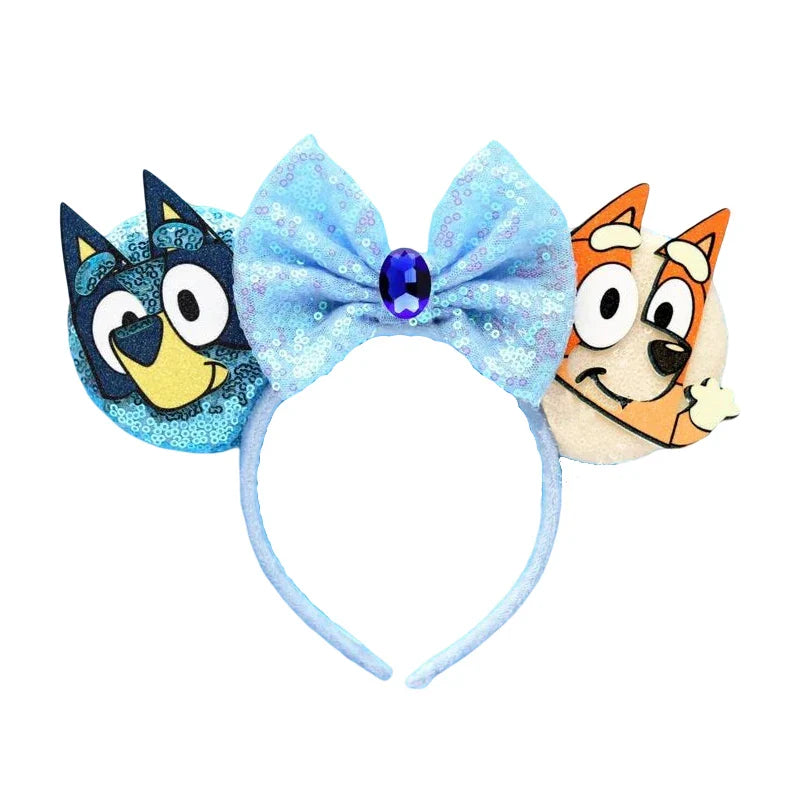 ERROR Bluey friends headband children's headband cute bingo Mickey ears headband amusement park decorative headband Birthday gifts