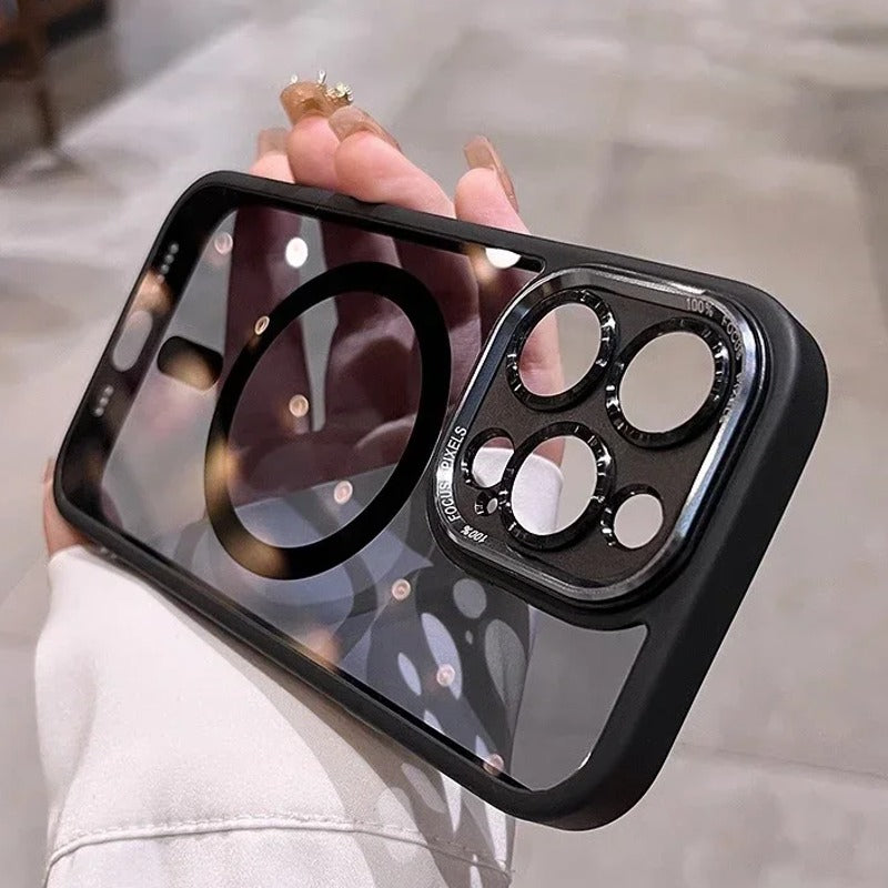 Luxury Shockproof MagSafe Transparent Case - iPhone