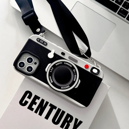Cute 3D Camera Phone Case with Lanyard