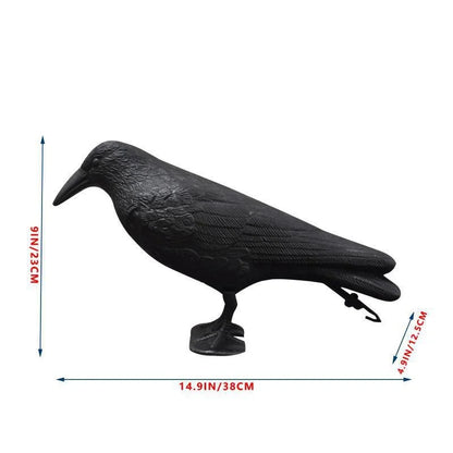 0207ba Fake Raven Resin Statue Bird Crow Sculpture Outdoor Crows Halloween Decor Creative for Garden Courtyard Animal Decoration