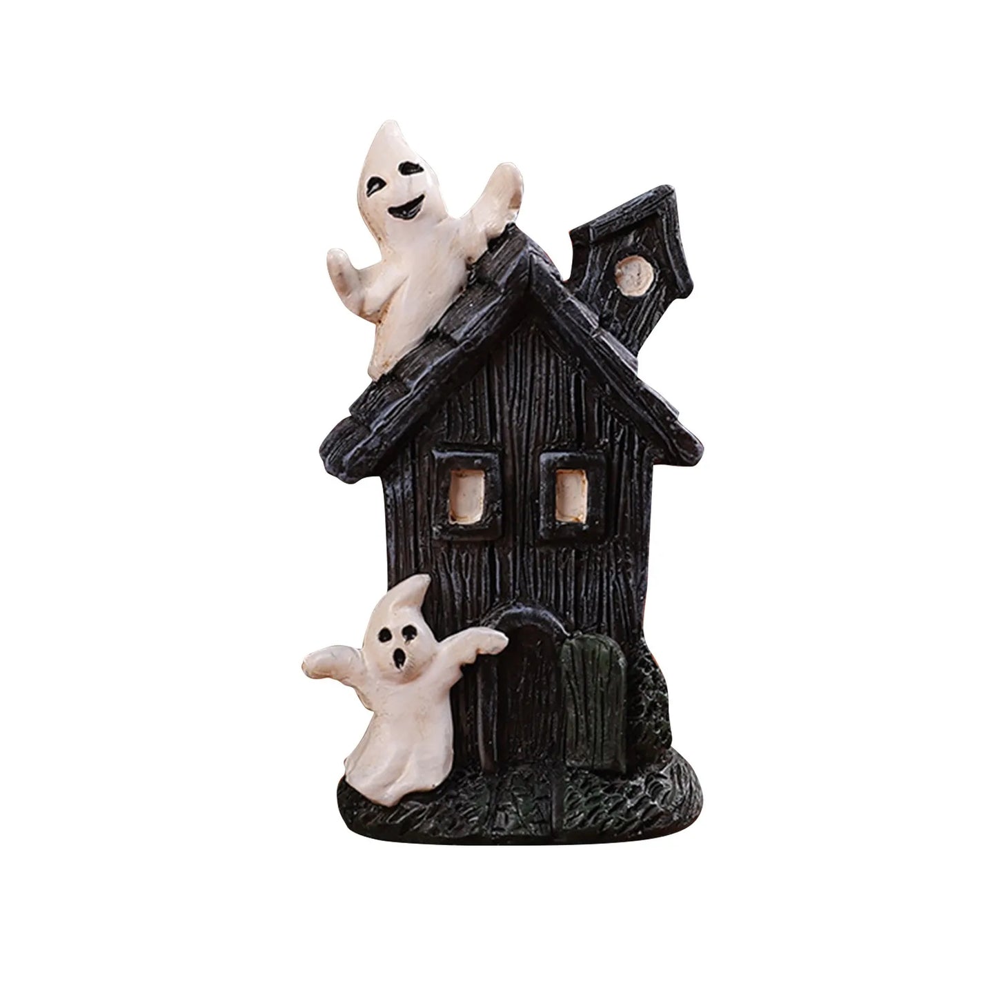 0709BA 2024 New Halloween Ghost Skulls Pumpkins Resin Ornament Halloween Home Desk Decorations
