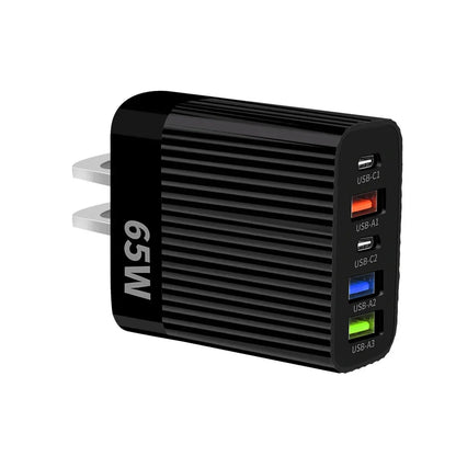 USB Type C Charger Multi Ports 65W Fast Charging Adapter