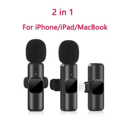 Wireless Lavalier Microphone Portable Audio Video Recording Mini Mic
