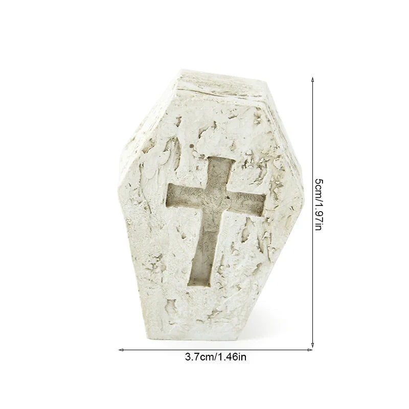 0709BA Halloween Resin Miniature Figurines Pumpkin Skeleton Mummy Skull Ornaments Horror Halloween Decorations Home Desk Accessories