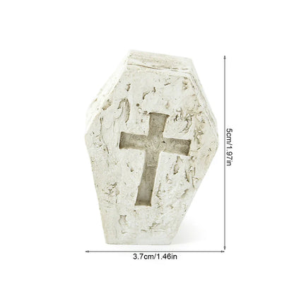 0709BA Halloween Resin Miniature Figurines Pumpkin Skeleton Mummy Skull Ornaments Horror Halloween Decorations Home Desk Accessories