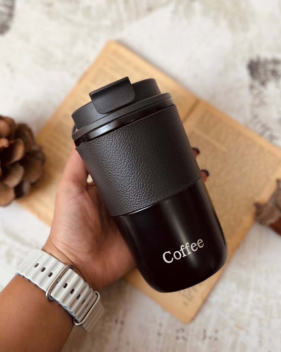Stylish Leather Insulated Stainless Hydrator Tumbler