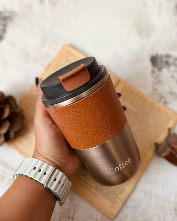 Stylish Leather Insulated Stainless Hydrator Tumbler