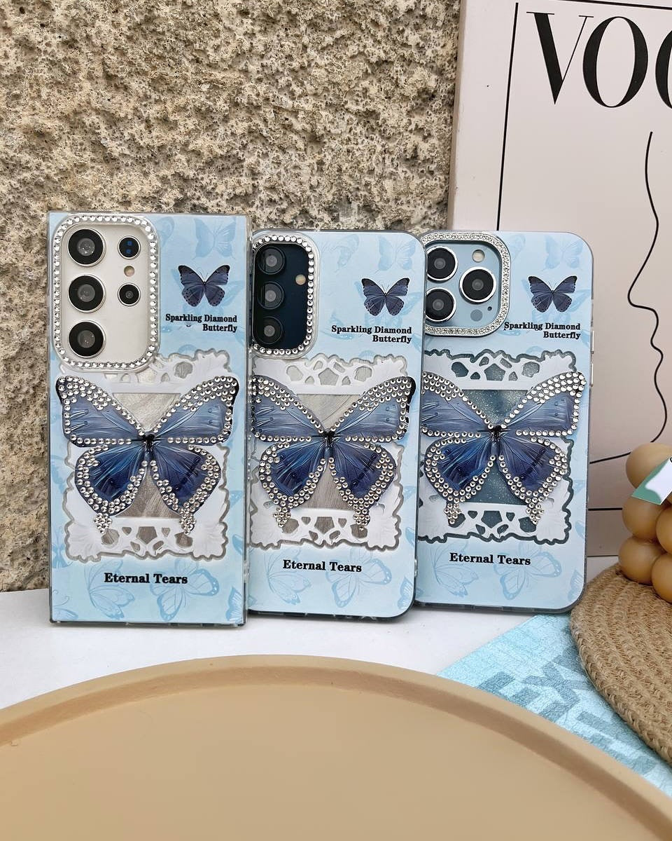 Blue Flutter Crystal Case - Samsung