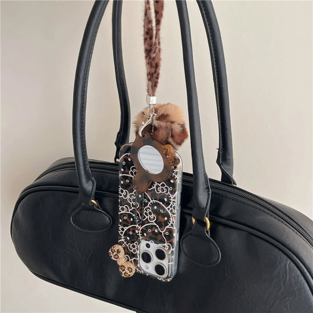 Trendy Kitty Phone Case with Charm
