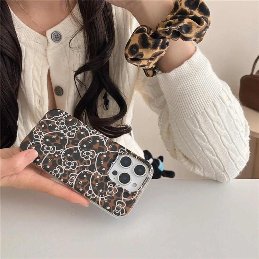 Trendy Kitty Phone Case with Charm