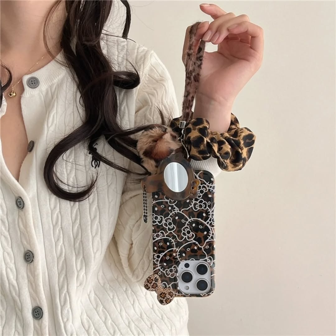 Trendy Kitty Phone Case with Charm