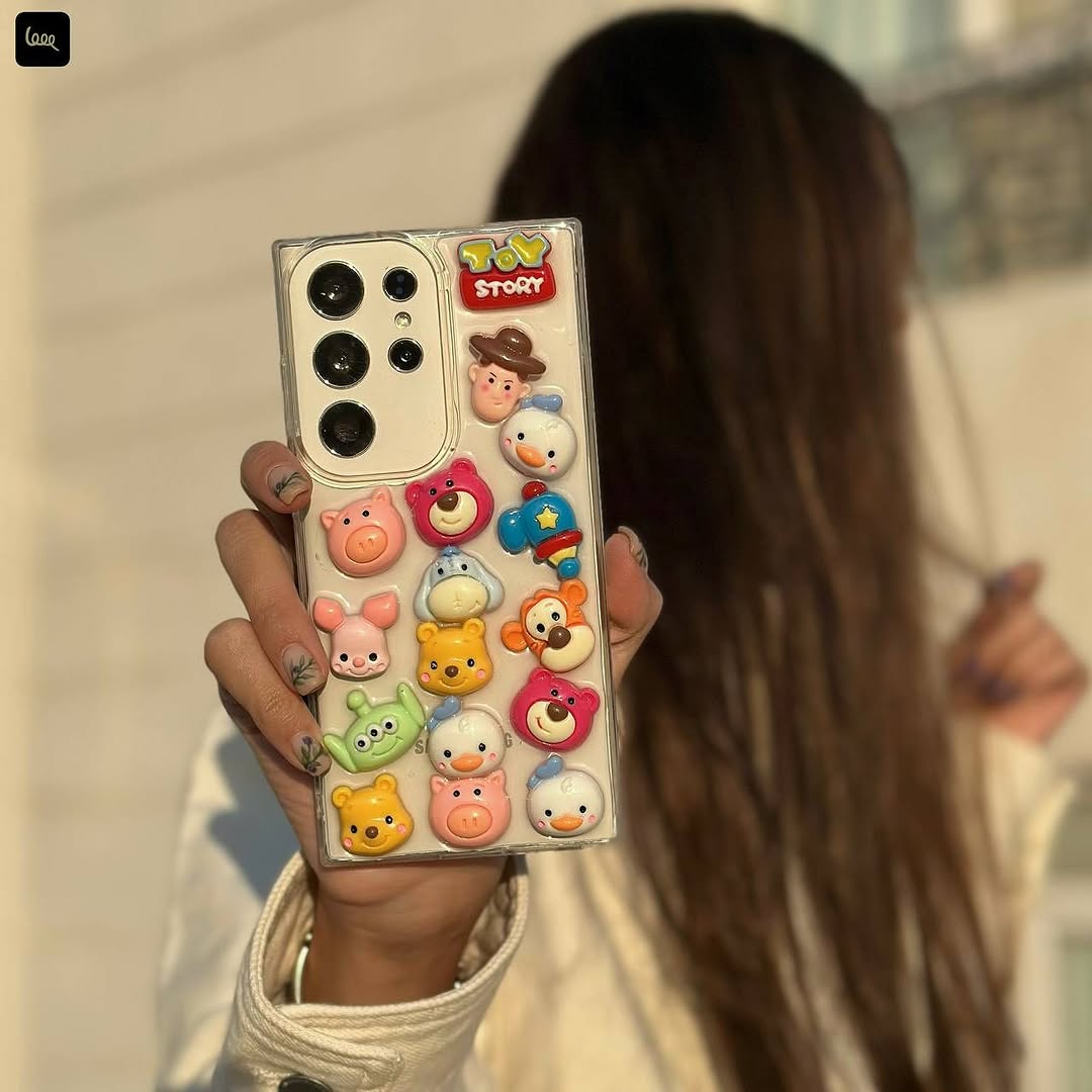 Cute 3D Cartoon Toys Case - Samsung