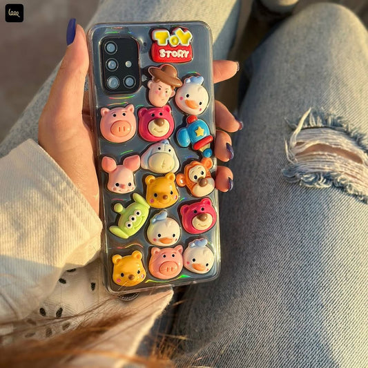 Cute 3D Cartoon Toys Phone Case - Samsung