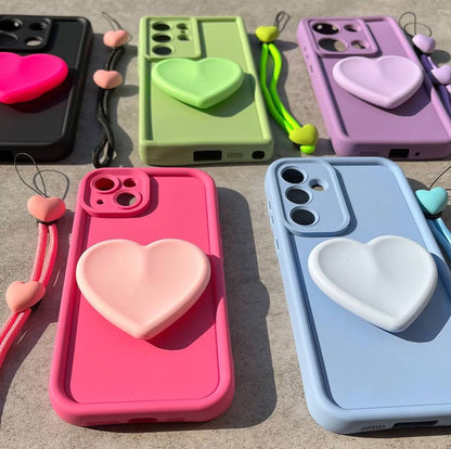 Trendy Colorful Heart Grip Case - Samsung
