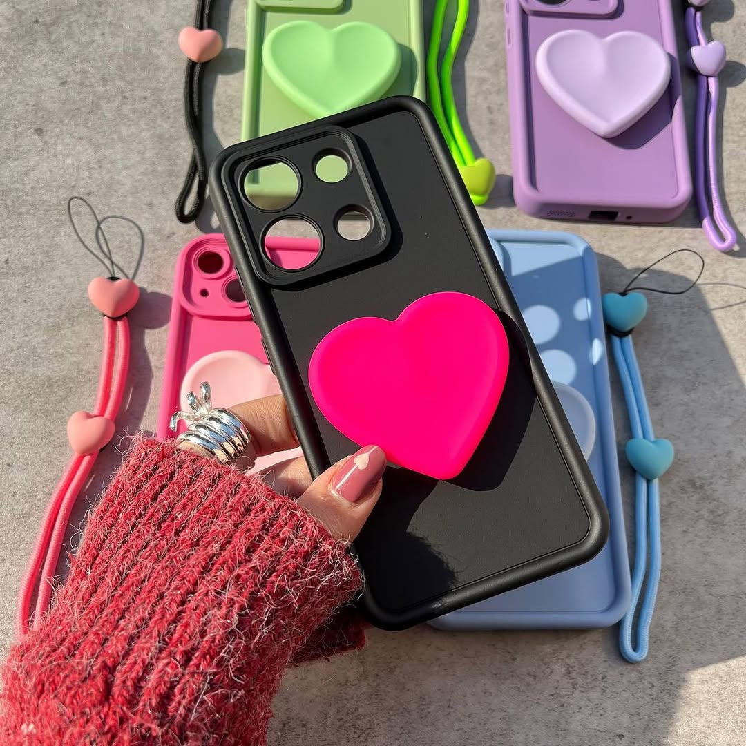 Trendy Colorful Heart Grip Case - Samsung