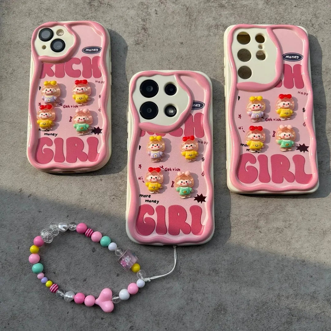 Premium Rich Girls Case with Charm - Samsung