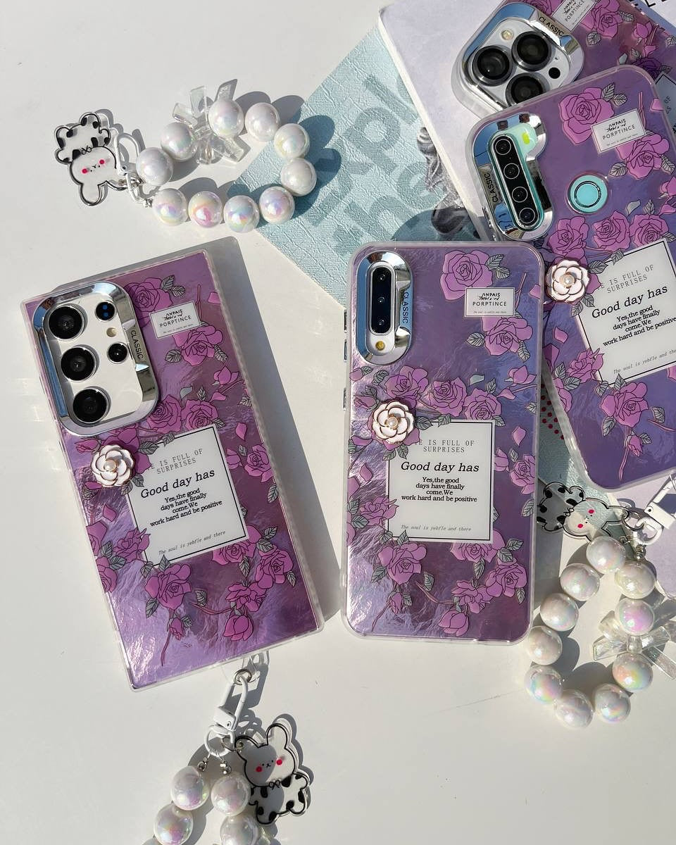 Vintage Rose Good Day Case With Charm - Samsung