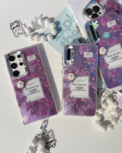 Vintage Rose Good Day Case With Charm - Samsung