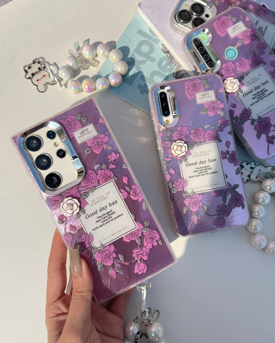 Vintage Rose Good Day Case With Charm - Samsung
