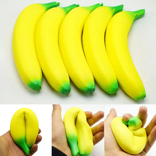 2407TA Anti-stress Squishy Banana Toys Slow Rising Jumbo Squishy Fruit Squeeze Toy Funny Stress Reliever Reduce Pressure Prop