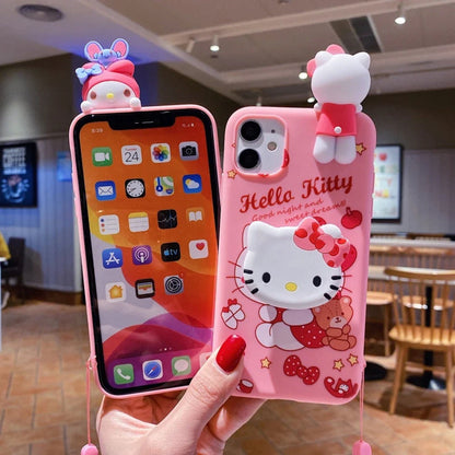 Cute Hello Kitty Charm Phone Case