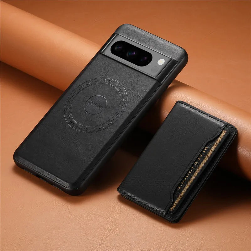 Versatile Magnetic Leather Wallet Case - Google