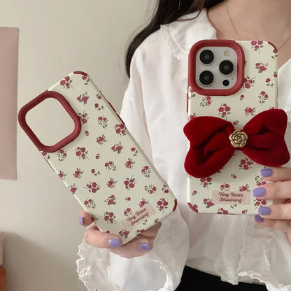 Bowknot French Flower Phone Case - iPhone