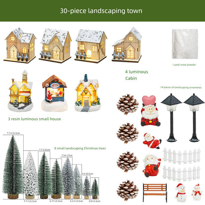 Winter Landscape Led Small House Desktop Decoration Christmas