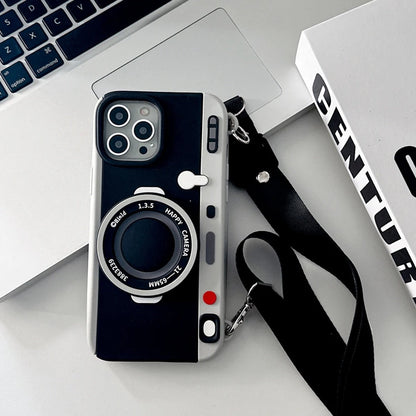 Cute 3D Camera Phone Case with Lanyard
