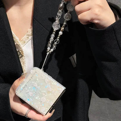 Korean Shell Flower Bead Bracelet Case - Samsung