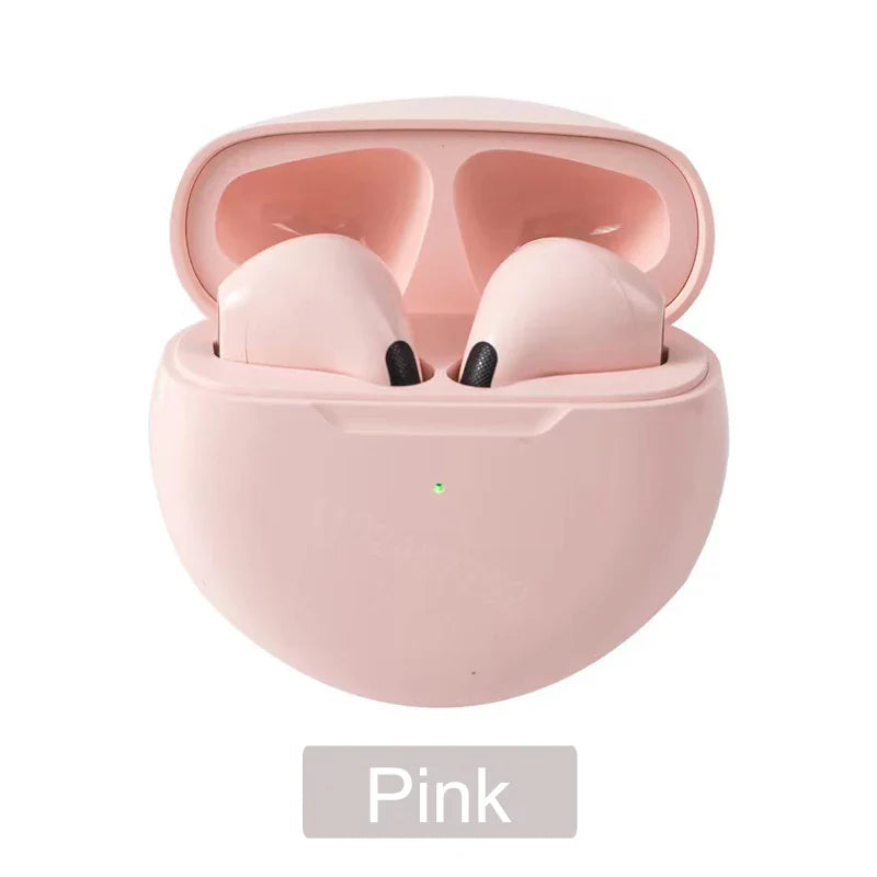 0407GG Air Pro 6 TWS Wireless Headphones with HD Mic Fone Bluetooth Earphones Sport Running Headset for Apple iPhone Xiaomi Pro6 Earbud