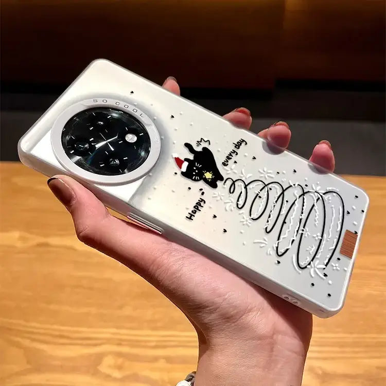 Frosted Christmas Cat Design Case - OnePlus