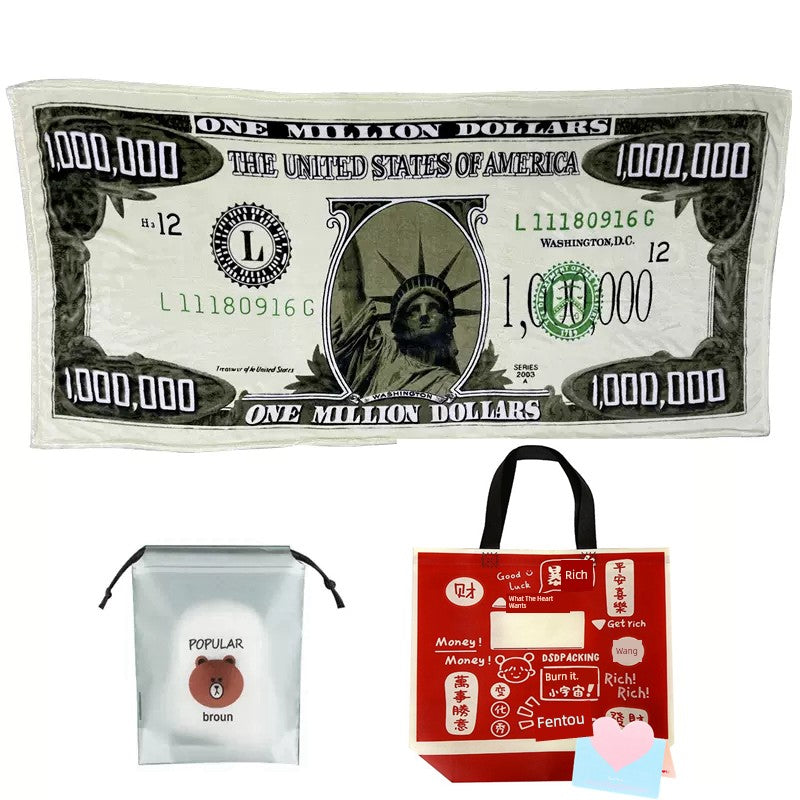 0407BA Birthday Gift Graduation Boys and Girls Creative Funny Sand Carving Funny Strange Gadgets Millions of Dollars Blanket